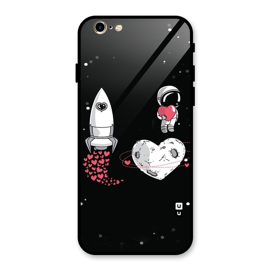 Spaceman Love Glass Back Case for iPhone 6 6S