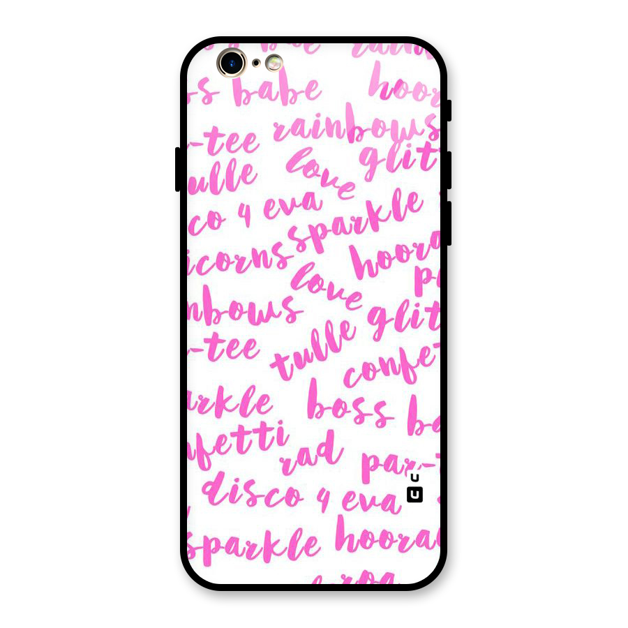 Sparkle Love Glass Back Case for iPhone 6 6S