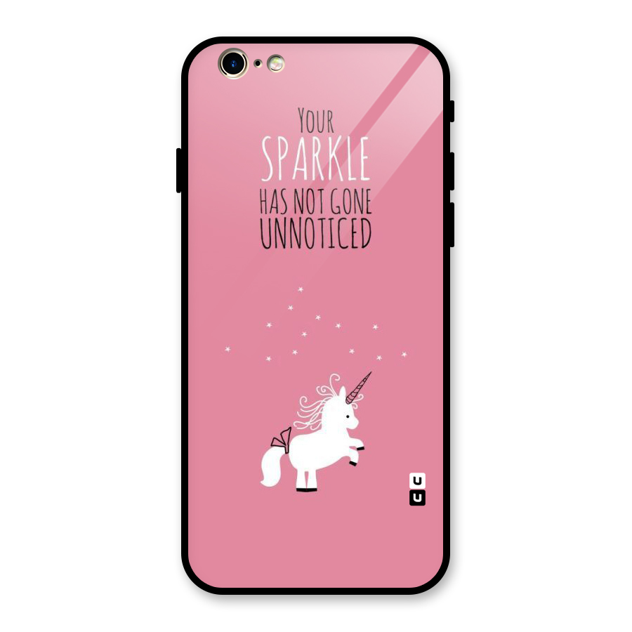Sparkle Not Unnoticed Glass Back Case for iPhone 6 6S