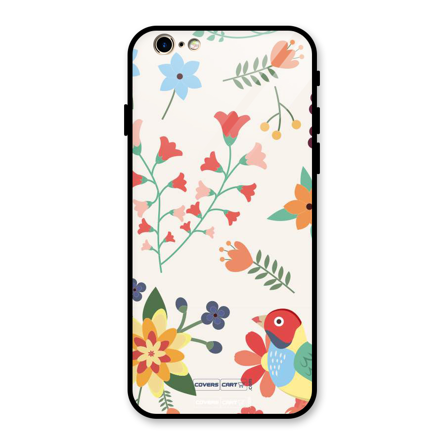 Spring Flowers Glass Back Case for iPhone 6 6S
