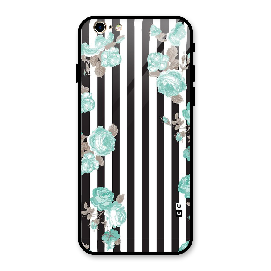 Stripes Bloom Glass Back Case for iPhone 6 6S
