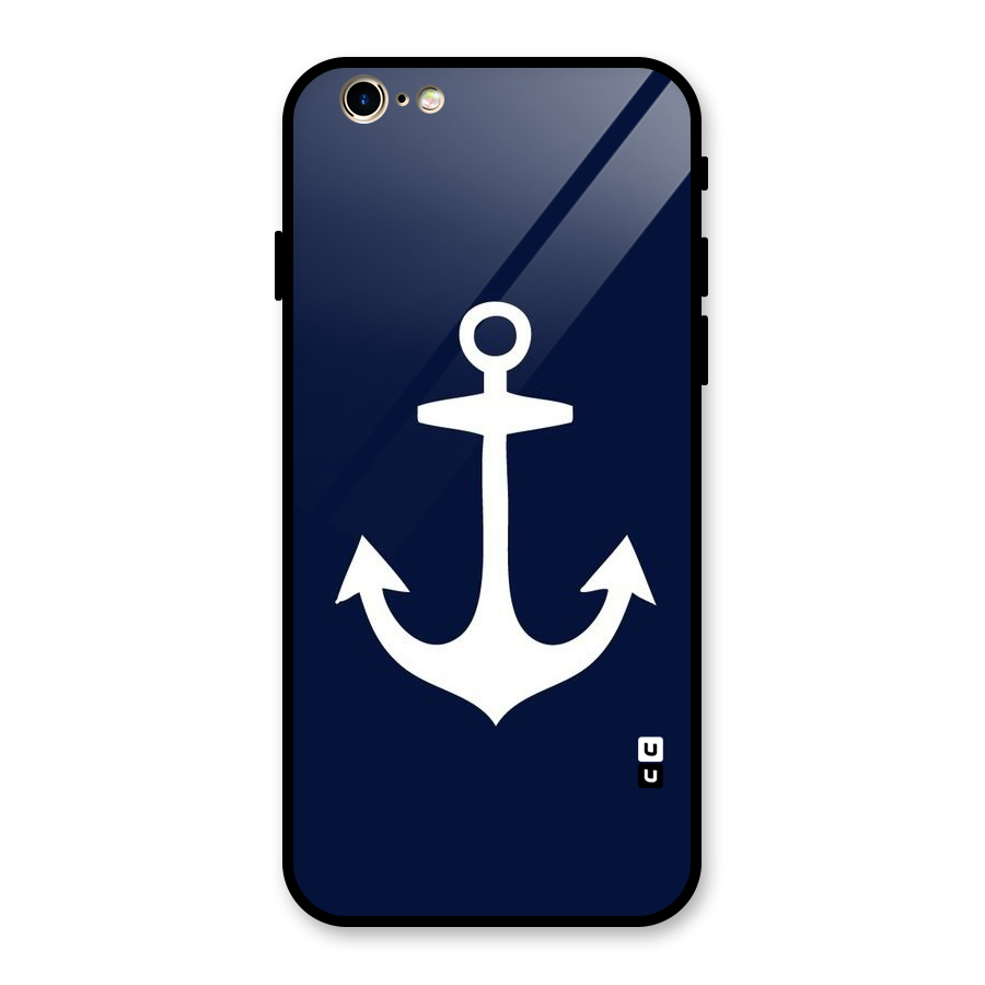 Stylish Anchor Design Glass Back Case for iPhone 6 6S