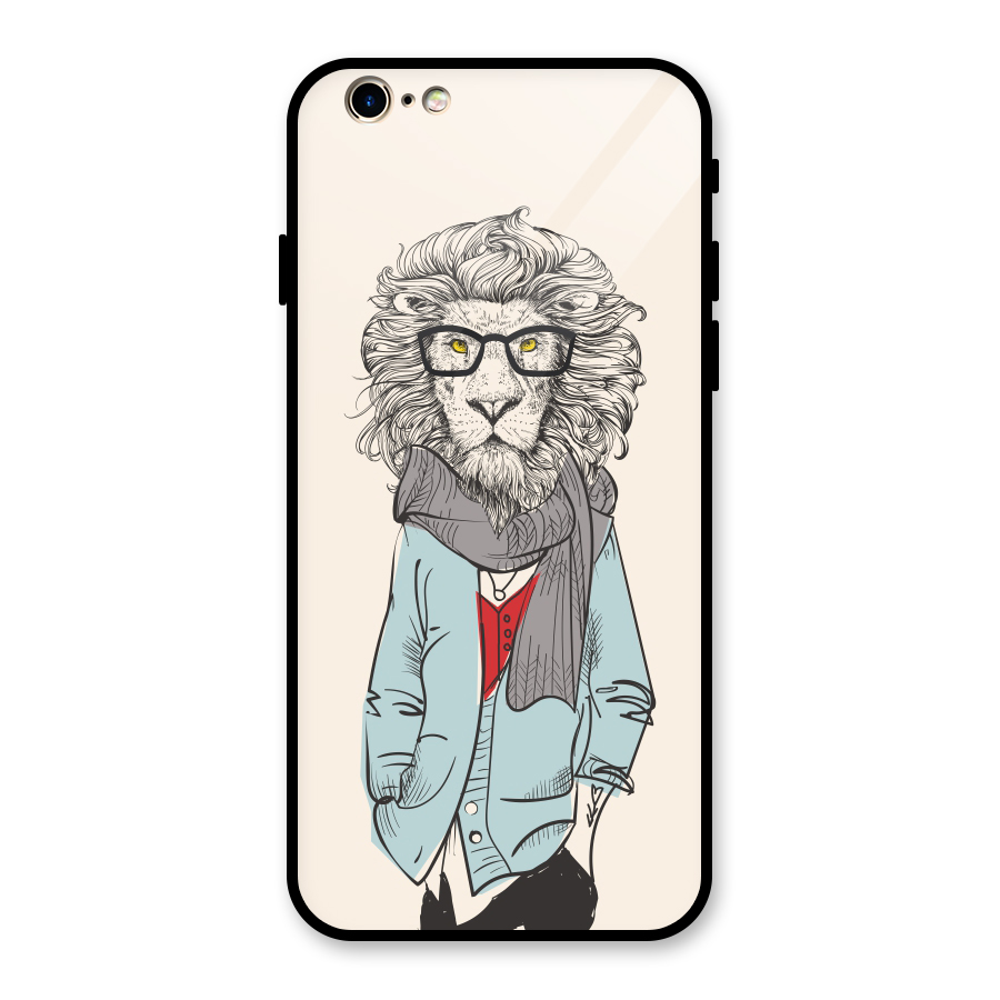 Stylish Lion Glass Back Case for iPhone 6 6S