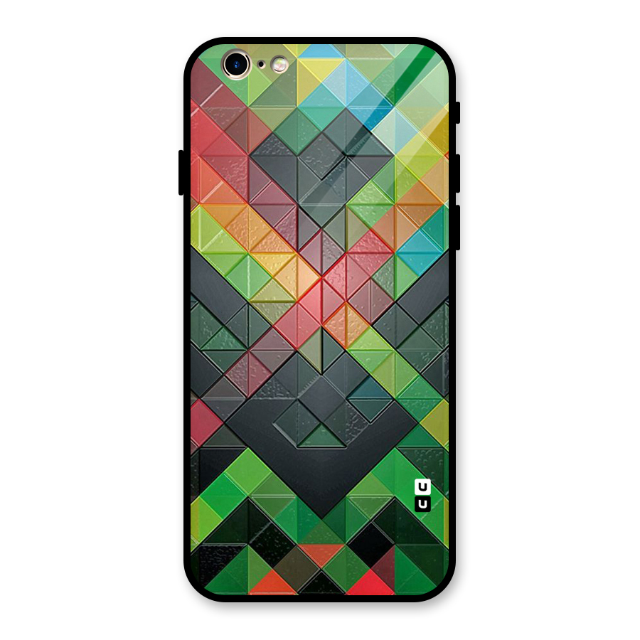 Too Much Colors Pattern Glass Back Case for iPhone 6 6S