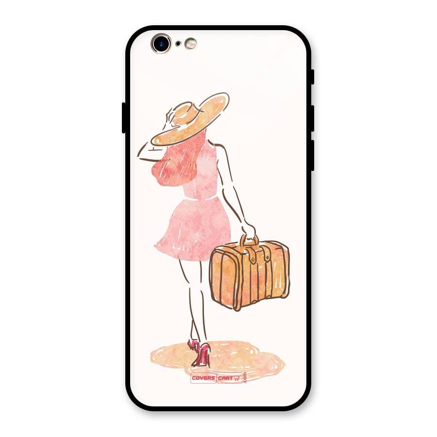Travel Girl Glass Back Case for iPhone 6 6S