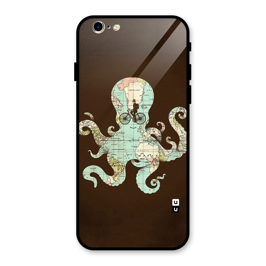 Travel Octopus Glass Back Case for iPhone 6 6S