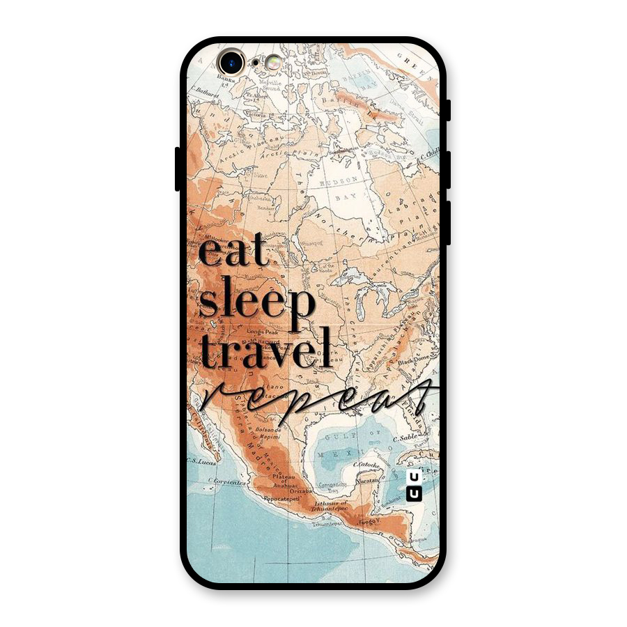 Travel Repeat Glass Back Case for iPhone 6 6S
