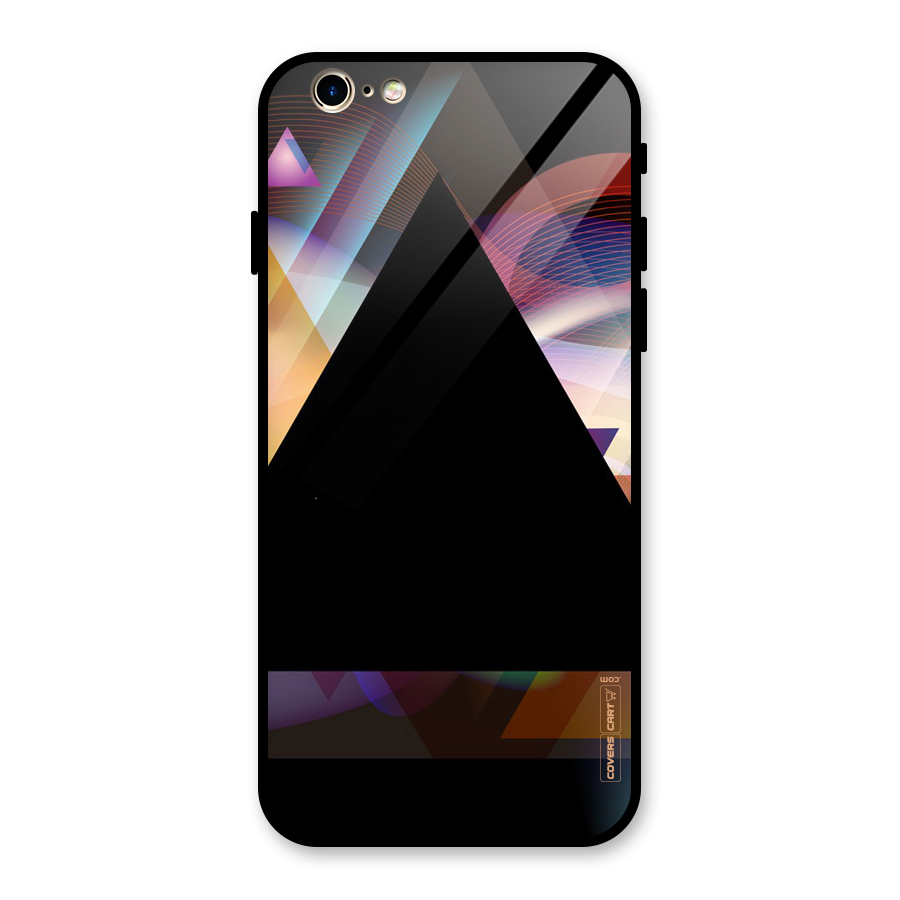 Triangle Black Abstract Glass Back Case for iPhone 6 6S
