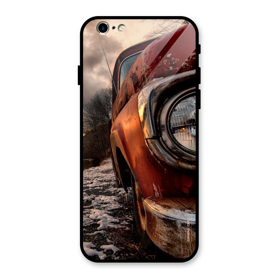 Vintage Car Headlight Glass Back Case for iPhone 6 6S