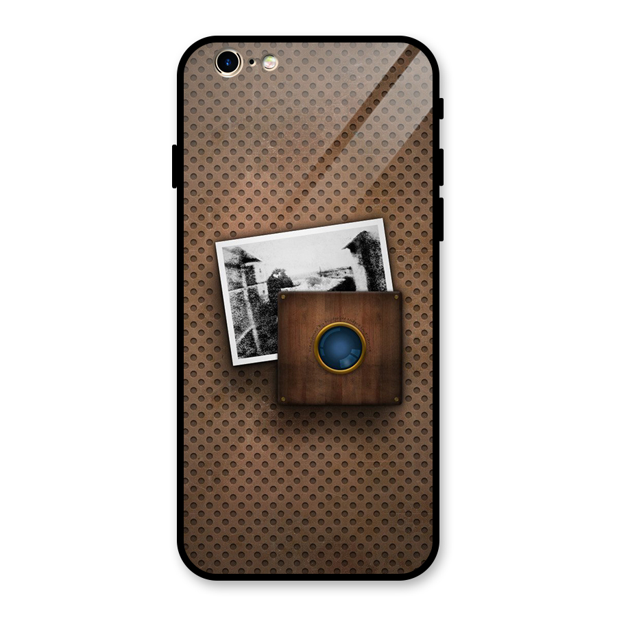 Vintage Wood Camera Glass Back Case for iPhone 6 6S