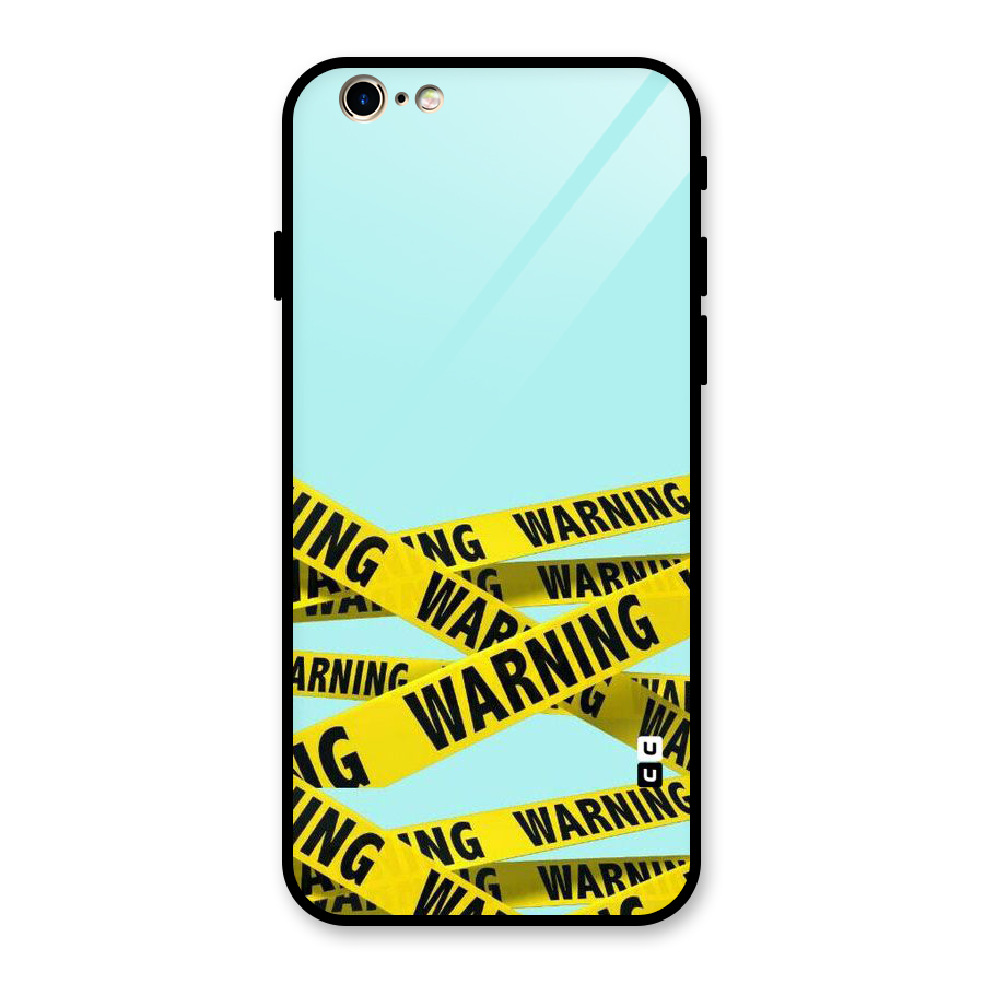 Warning Design Glass Back Case for iPhone 6 6S