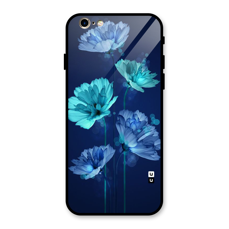 Water Flowers Glass Back Case for iPhone 6 6S