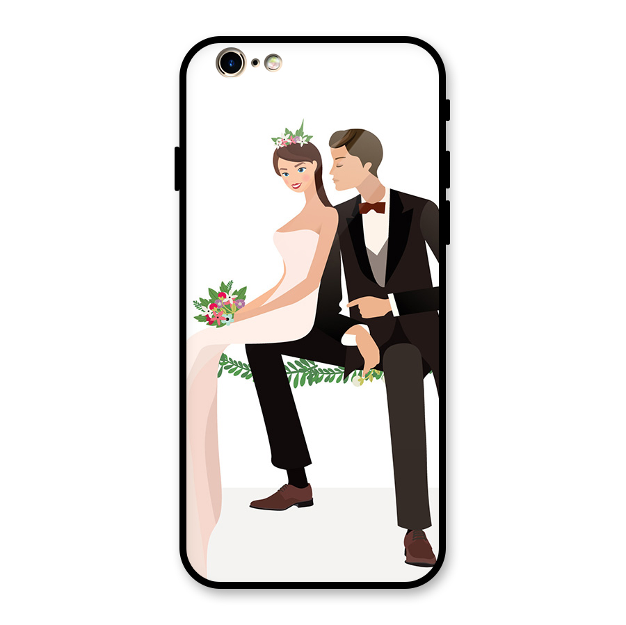 Wedding Couple Glass Back Case for iPhone 6 6S