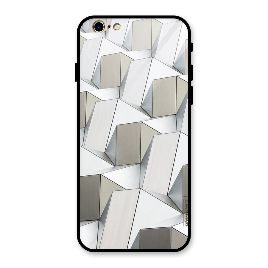 White Abstract Art Glass Back Case for iPhone 6 6S