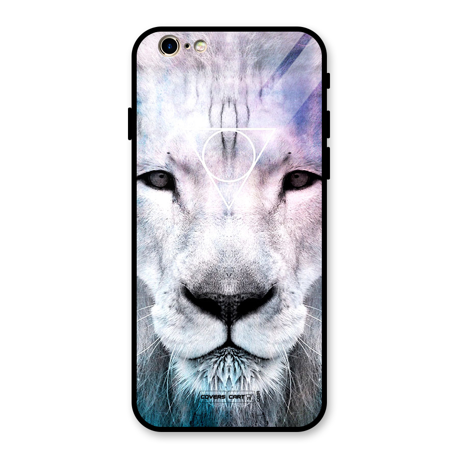 White Lion Glass Back Case for iPhone 6 6S