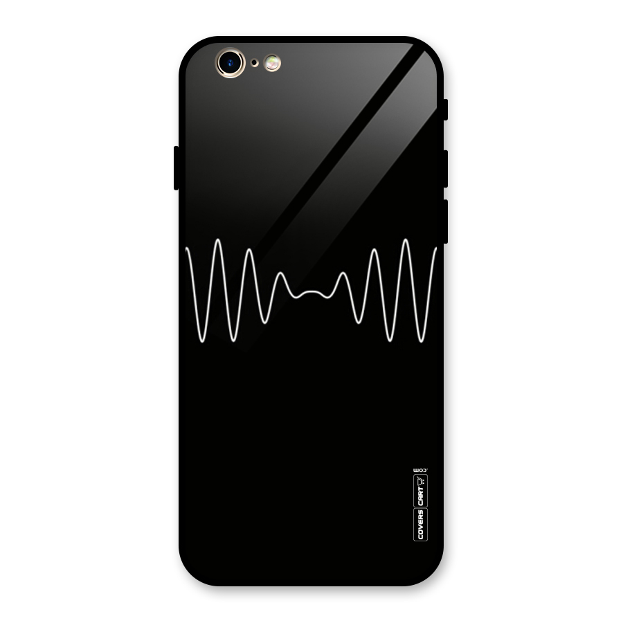 White Minimal Thread Glass Back Case for iPhone 6 6S