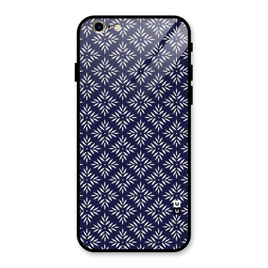 White Petals Pattern Glass Back Case for iPhone 6 6S