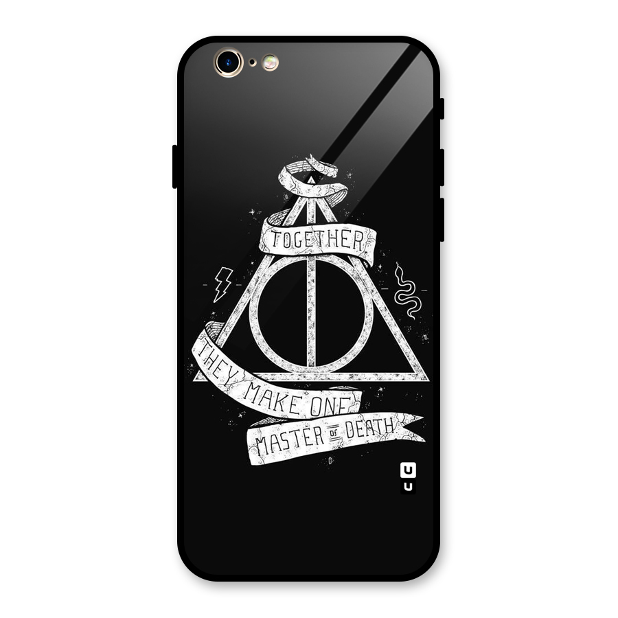 White Ribbon Glass Back Case for iPhone 6 6S