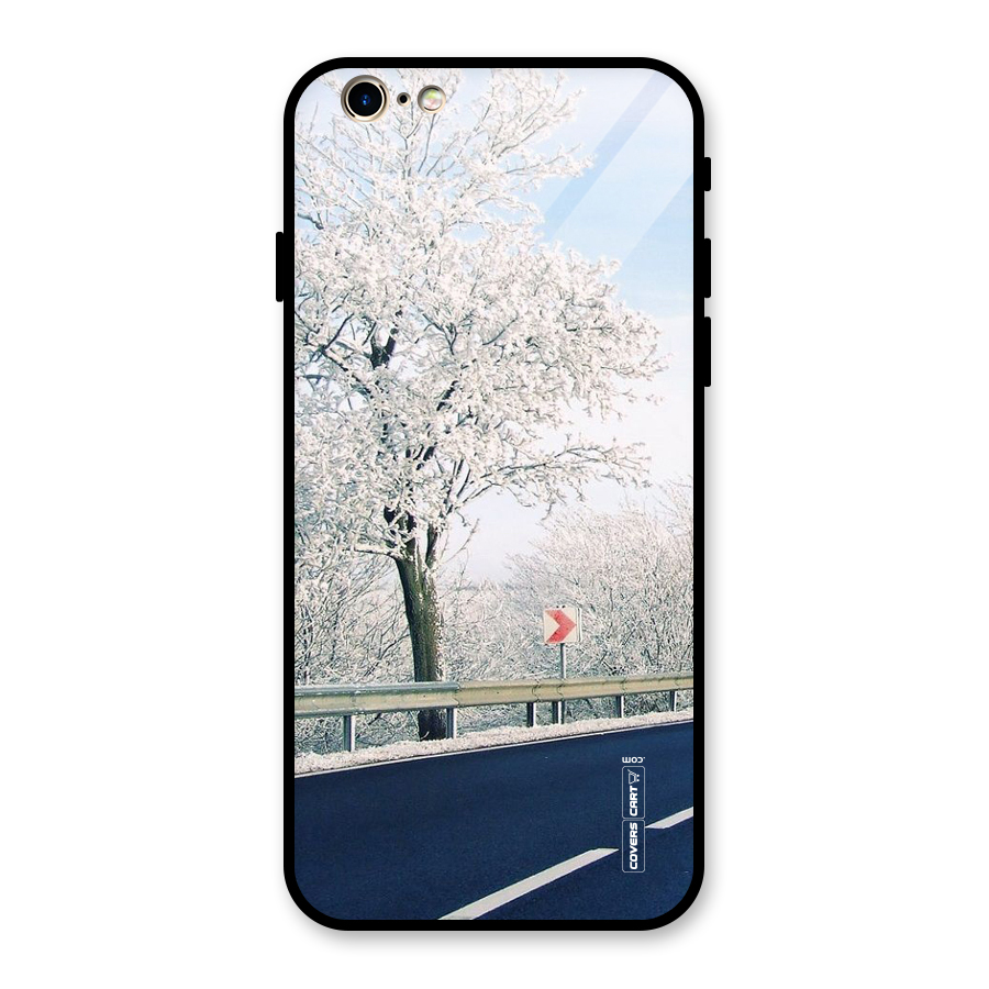 White Snow Tree Glass Back Case for iPhone 6 6S