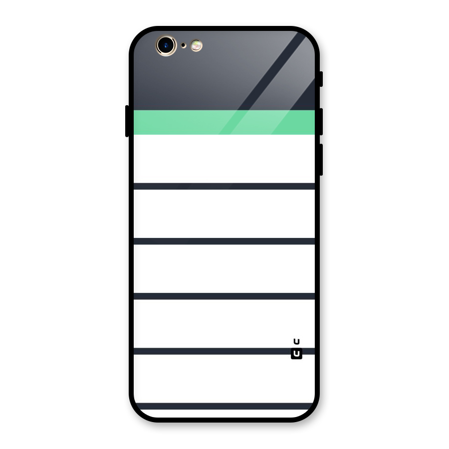 White and Simple Stripes Glass Back Case for iPhone 6 6S