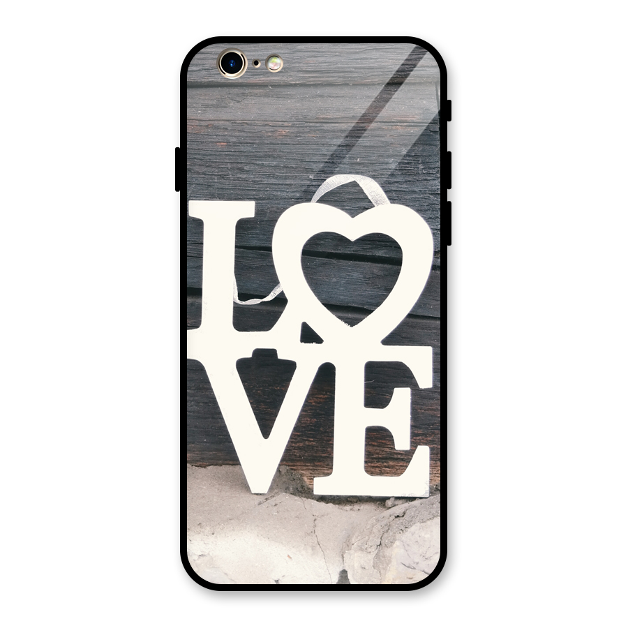 Wood Love Lock Glass Back Case for iPhone 6 6S