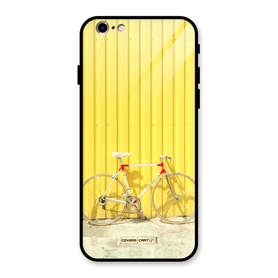 Yellow Cycle Classic Glass Back Case for iPhone 6 6S