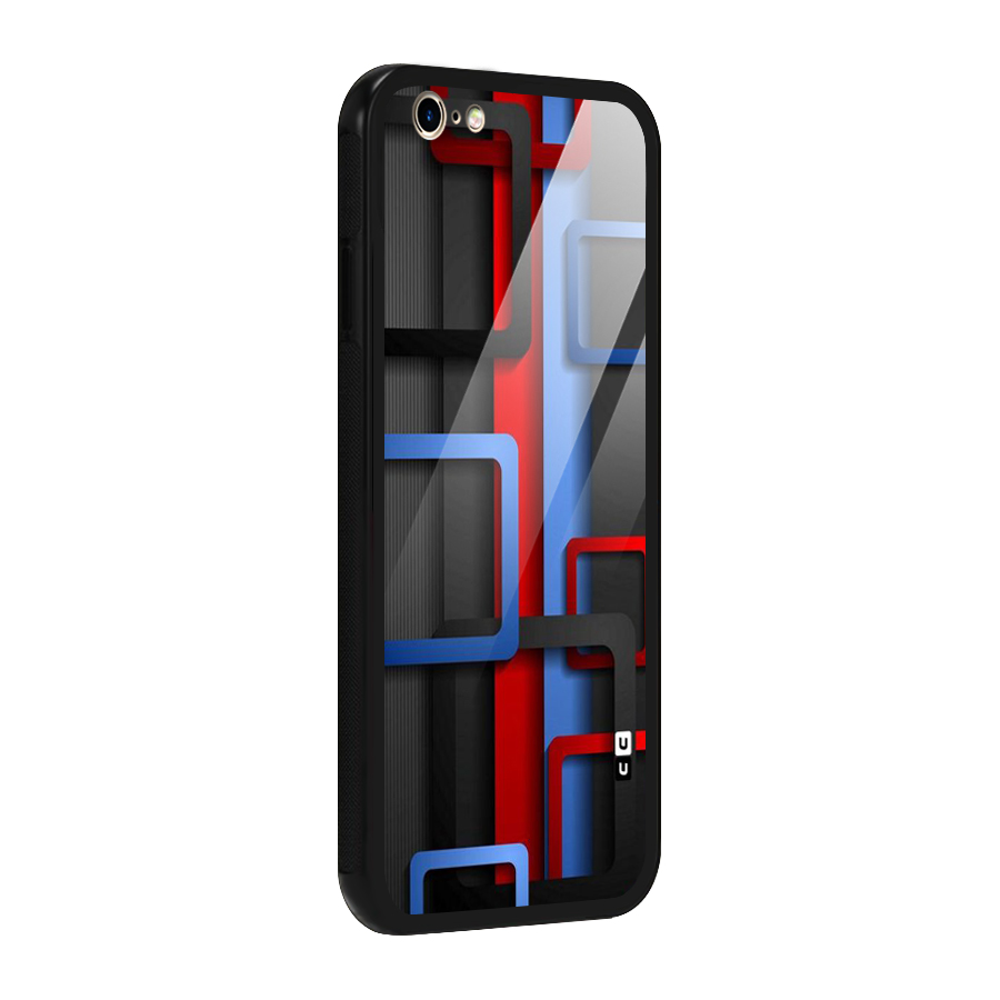 Abstract Box Glass Back Case for iPhone 6 6S