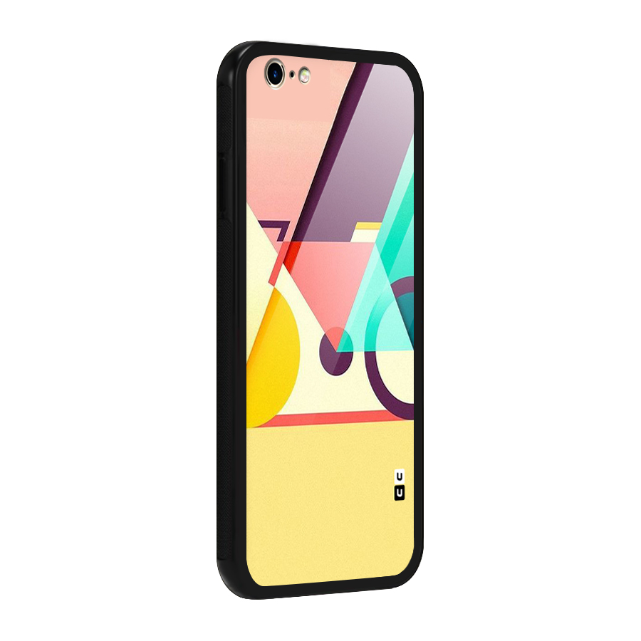 Abstract Cycle Glass Back Case for iPhone 6 6S
