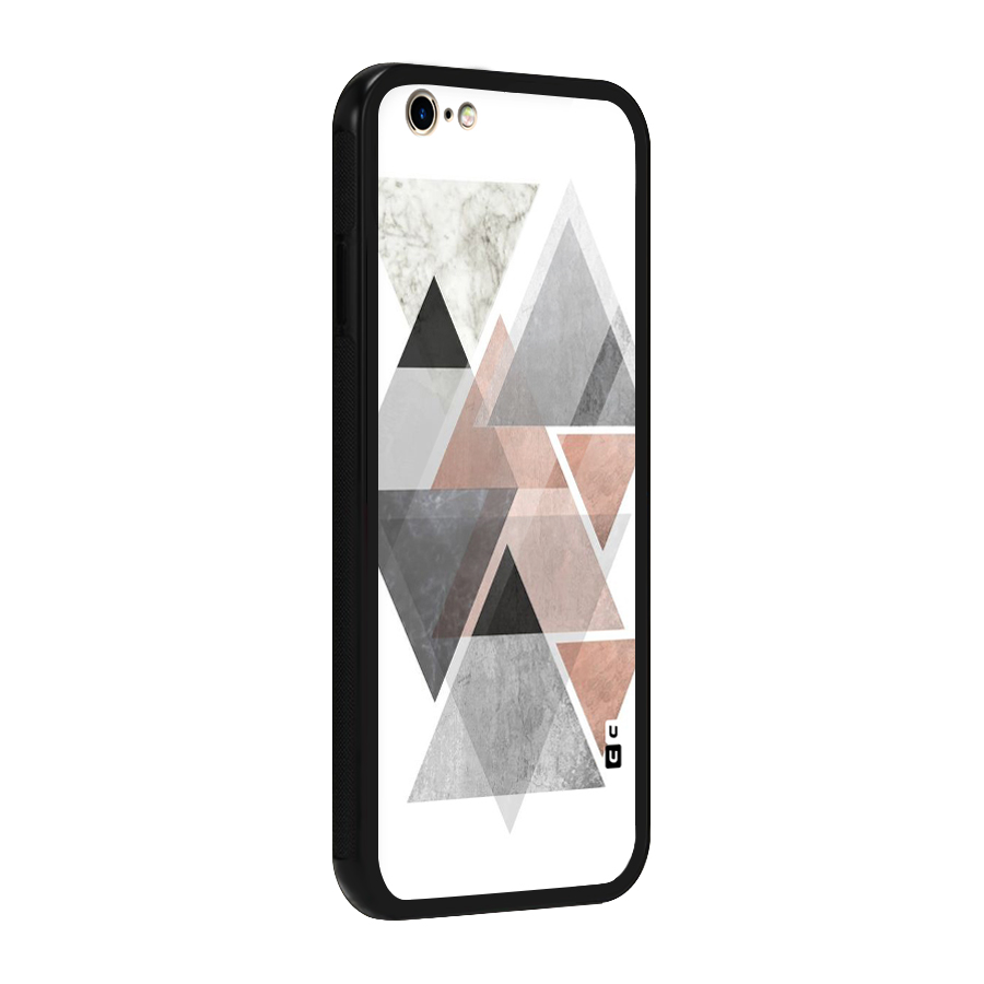 Abstract Diamond Pink Design Glass Back Case for iPhone 6 6S