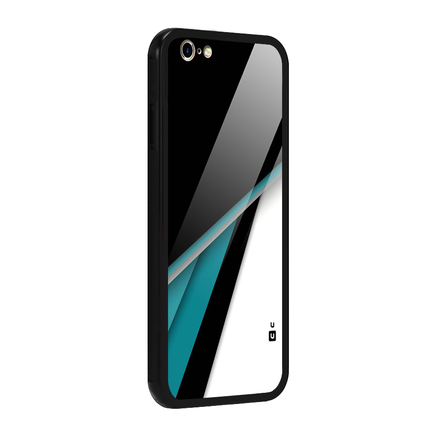 Abstract Lines Of Blue Glass Back Case for iPhone 6 6S