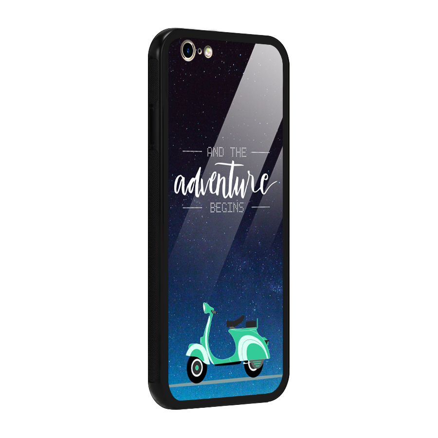 Adventure Scooter Glass Back Case for iPhone 6 6S