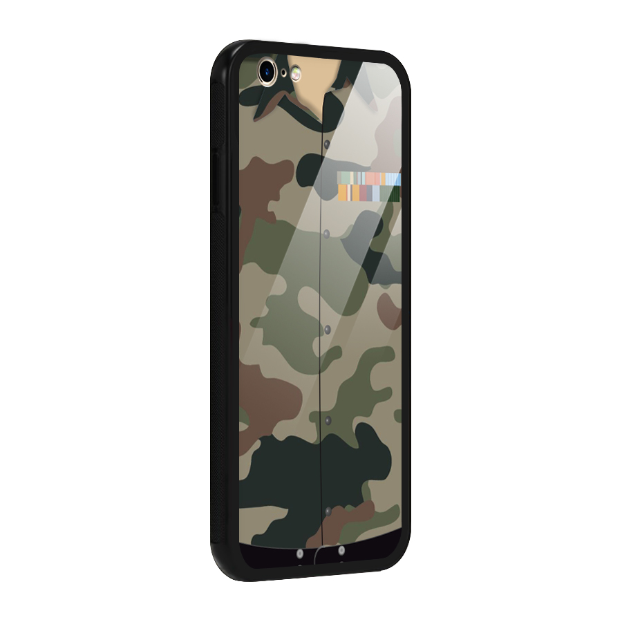 Army Uniform Glass Back Case for iPhone 6 6S