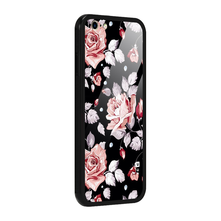 Artsy Floral Glass Back Case for iPhone 6 6S