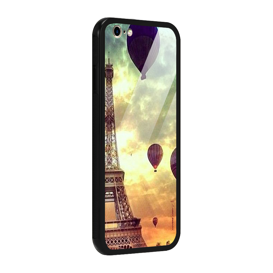 Artsy Hot Balloon And Tower Glass Back Case for iPhone 6 6S