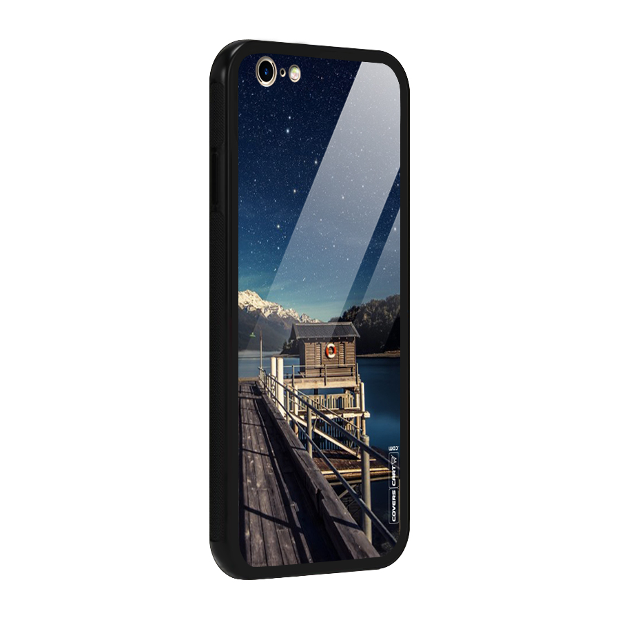 Beautiful Dock Hut Glass Back Case for iPhone 6 6S