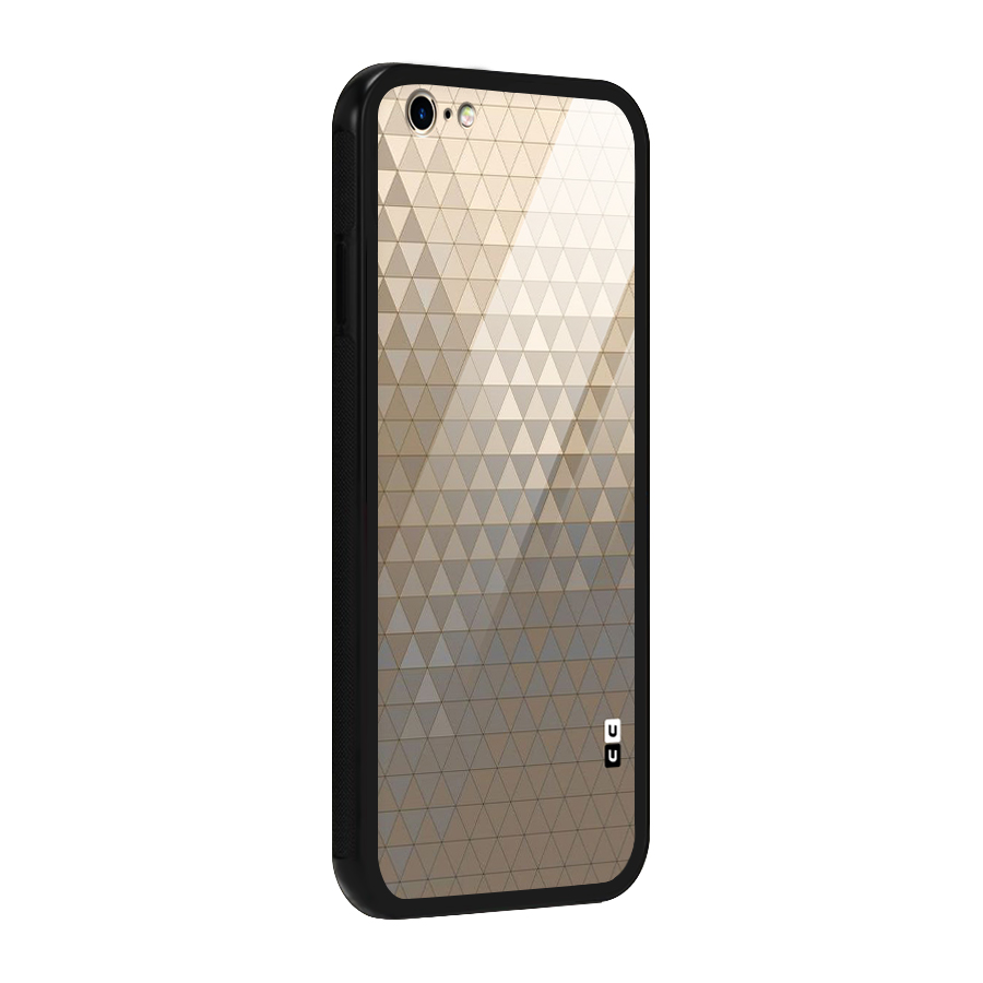 Beautiful Golden Pattern Glass Back Case for iPhone 6 6S