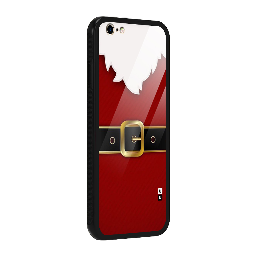 Black Belt Design Glass Back Case for iPhone 6 6S