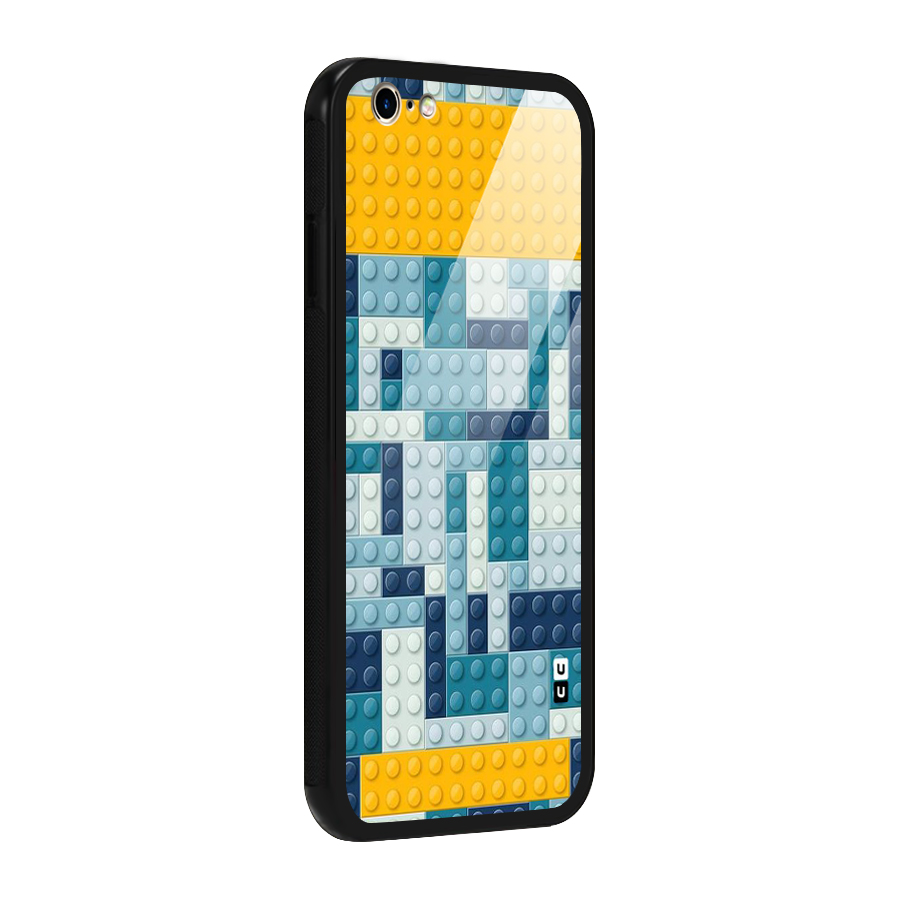 Blocks Blues Glass Back Case for iPhone 6 6S