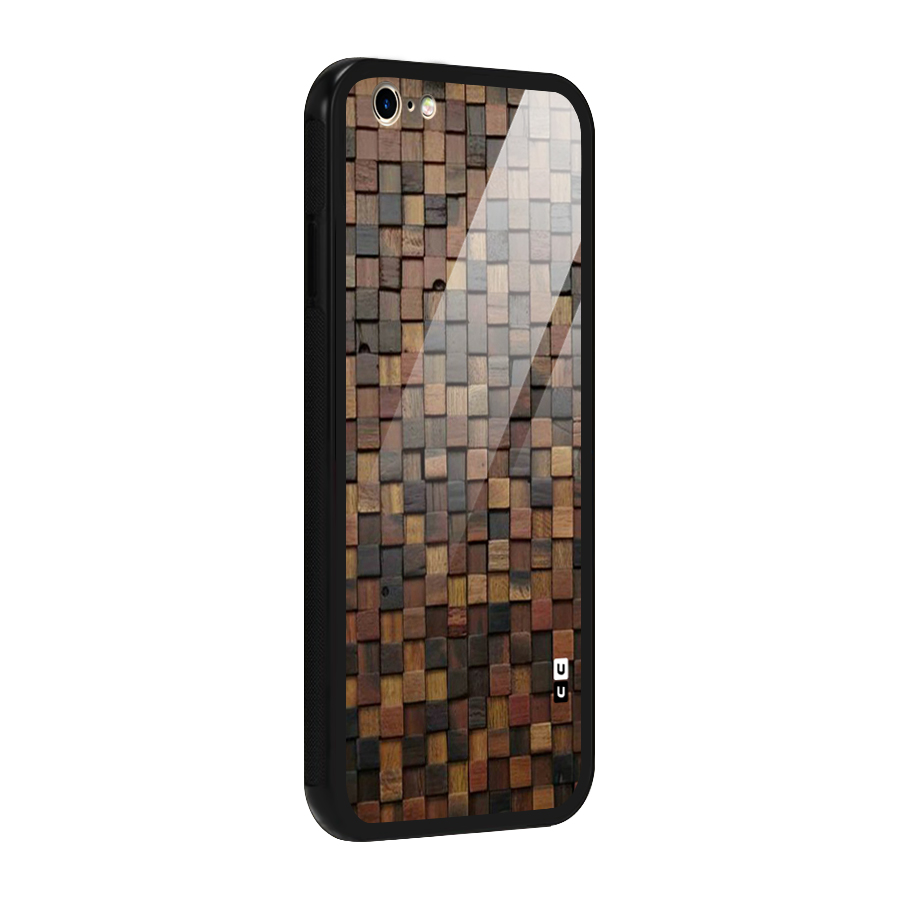 Blocks Of Wood Glass Back Case for iPhone 6 6S