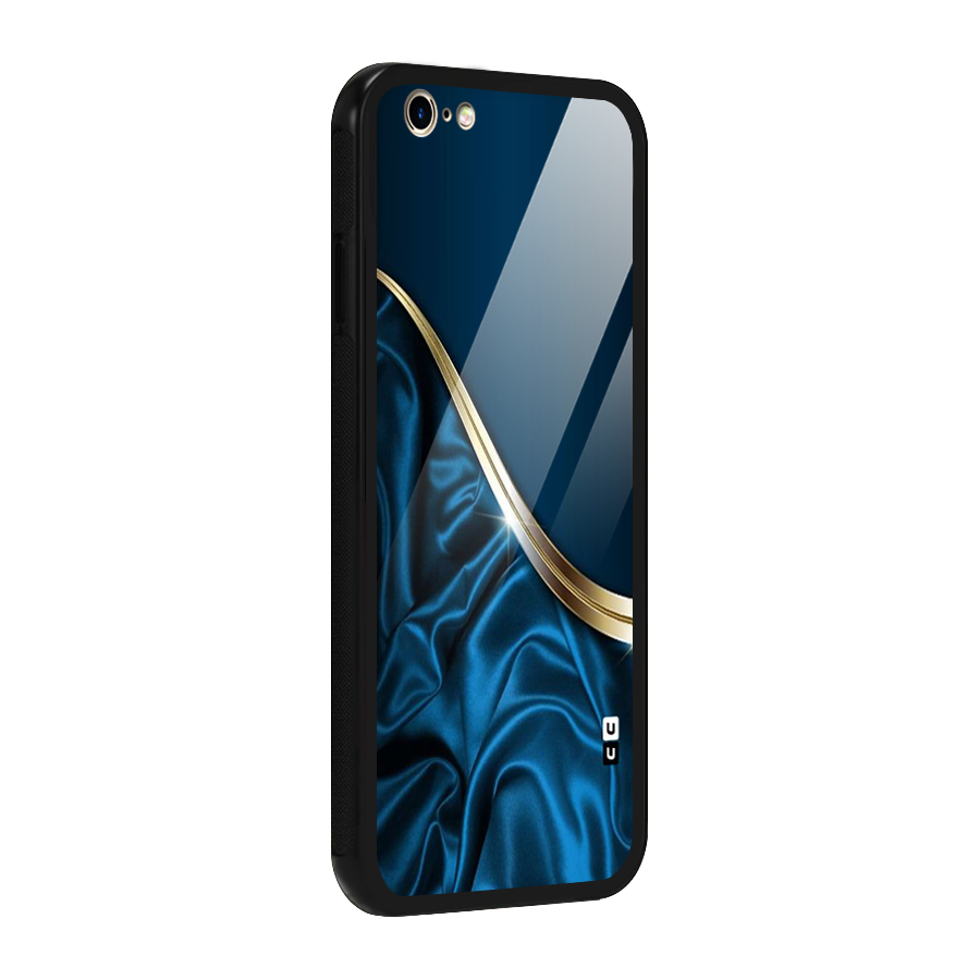 Blue Smooth Flow Glass Back Case for iPhone 6 6S