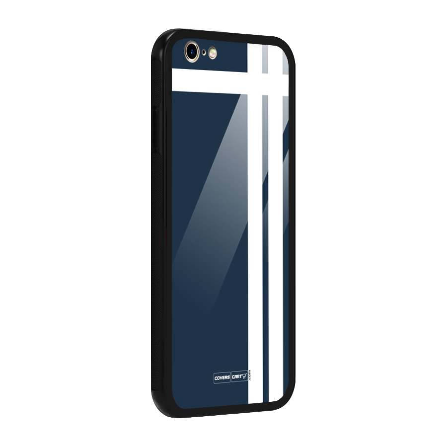 Blue and White Glass Back Case for iPhone 6 6S
