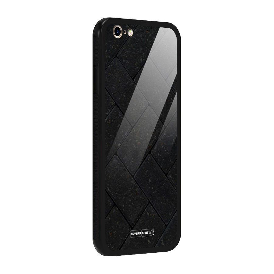 Bricks Pattern Glass Back Case for iPhone 6 6S