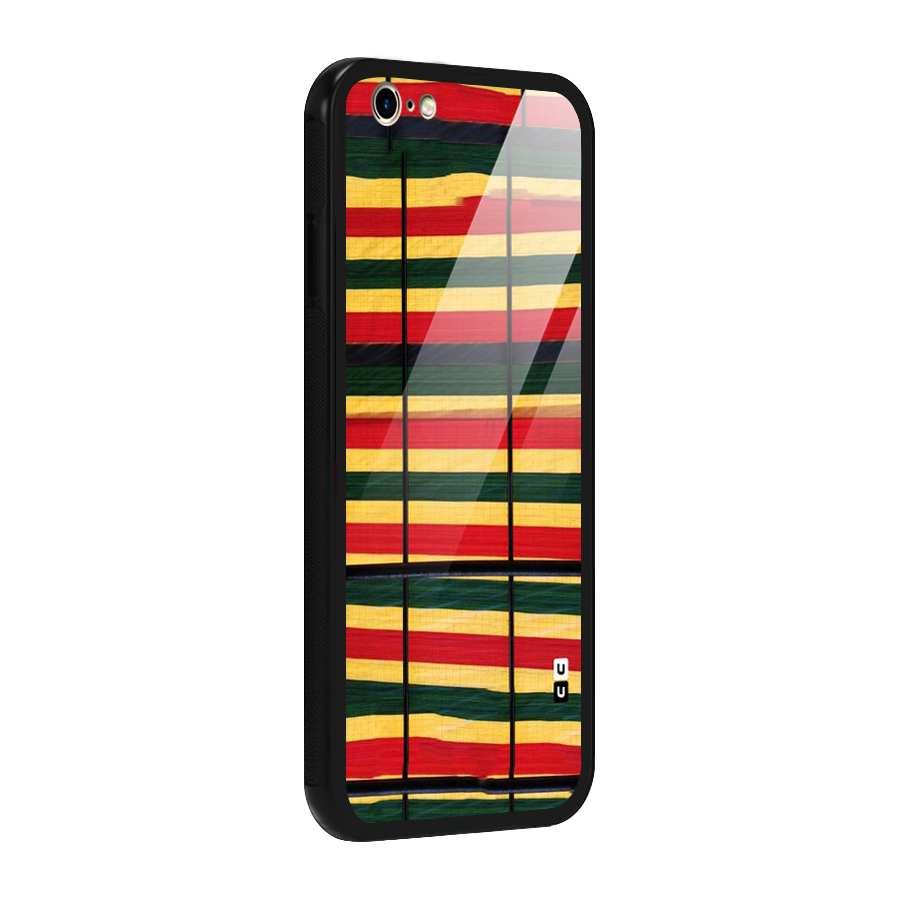 Bright Colors Lines Glass Back Case for iPhone 6 6S
