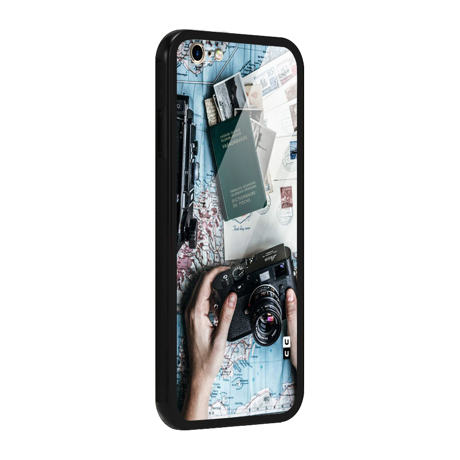 Camera and Postcards Glass Back Case for iPhone 6 6S