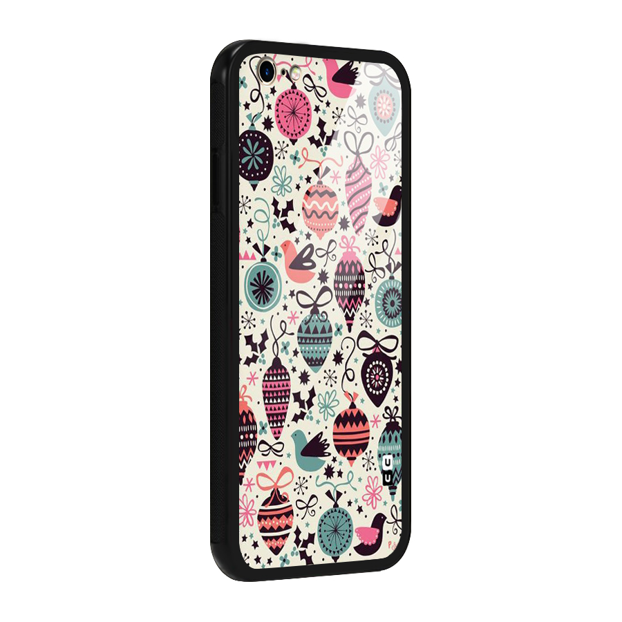 Celebration Pattern Glass Back Case for iPhone 6 6S