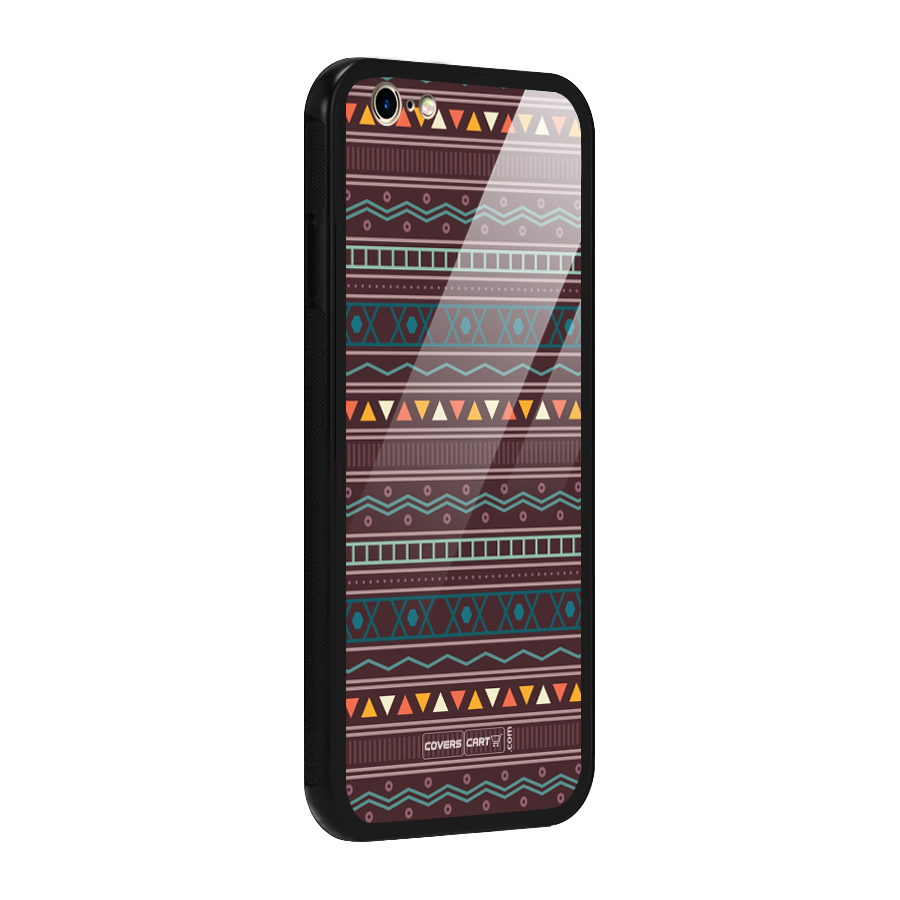 Classic Aztec Pattern Glass Back Case for iPhone 6 6S