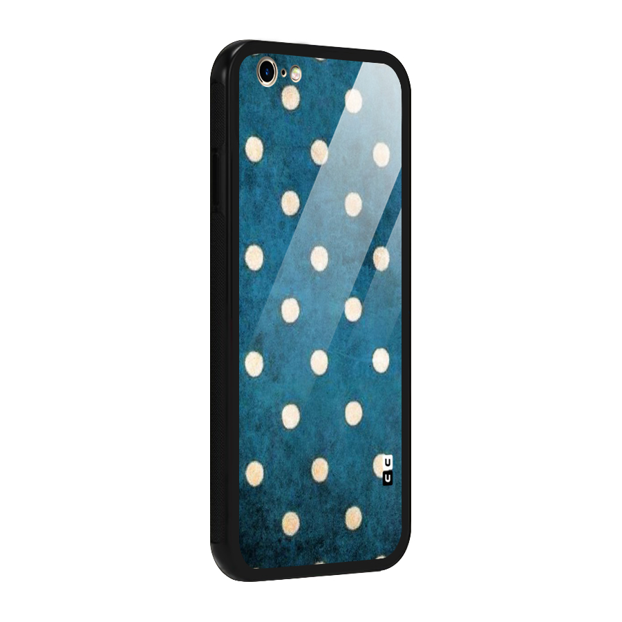 Classic Blue Polka Glass Back Case for iPhone 6 6S