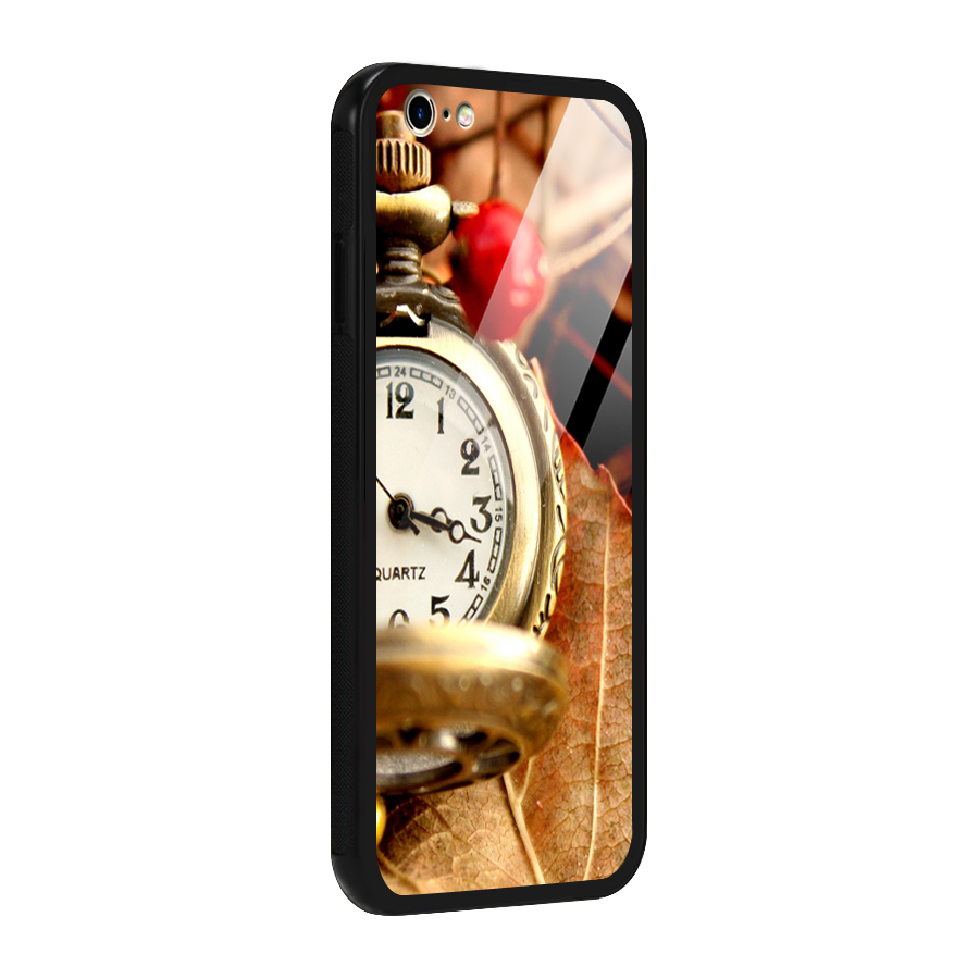 Clock And Cherry Glass Back Case for iPhone 6 6S