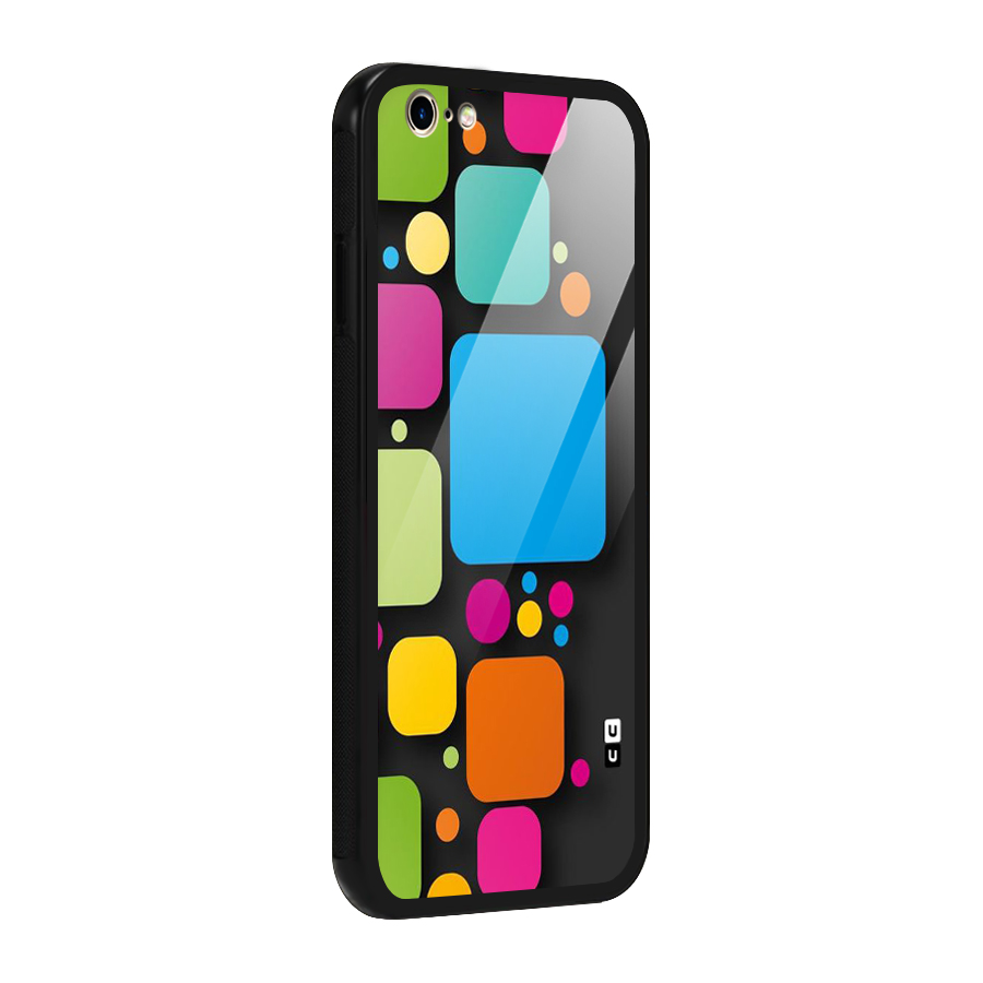 Color Boxes Abstract Glass Back Case for iPhone 6 6S