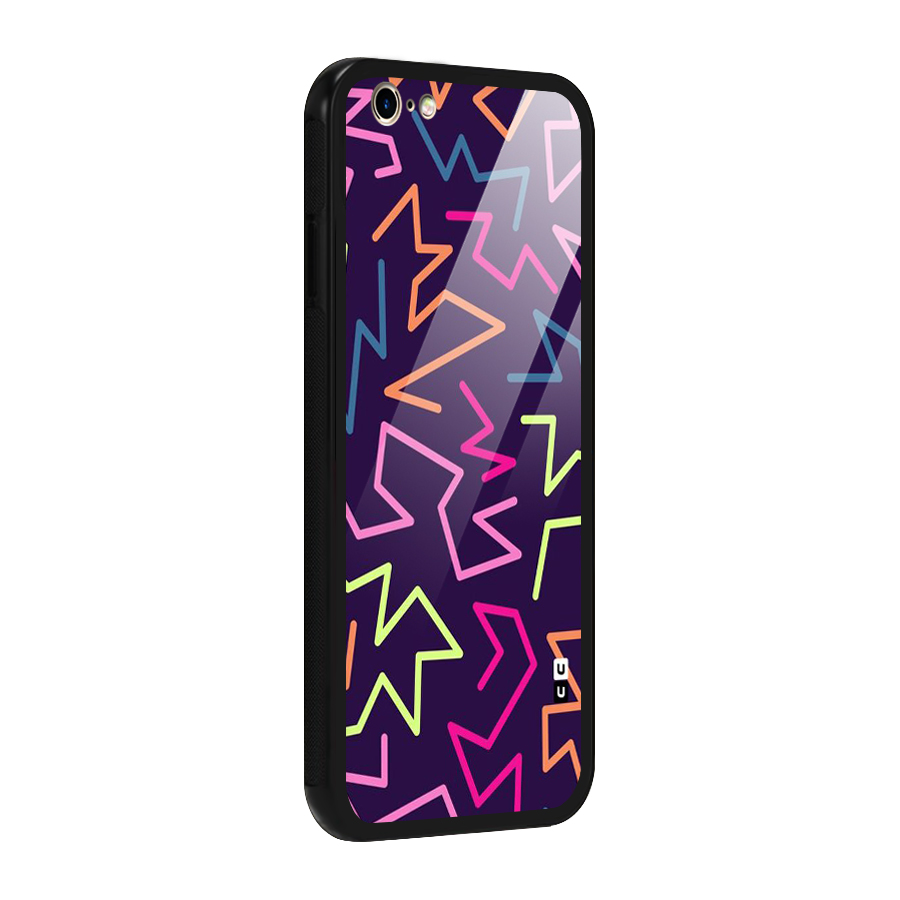 Colored Lines Glass Back Case for iPhone 6 6S